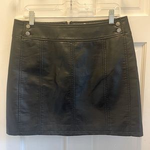 Free People Vegan Leather Mini Skirt Size 12